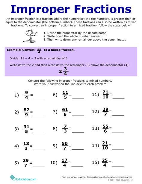 3 4 9 as an improper fraction|converting fractions to improper.